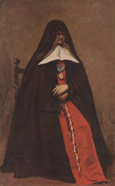 Portrait of the Prioress of the Annunciation Convent by Jean Baptiste Camille Corot